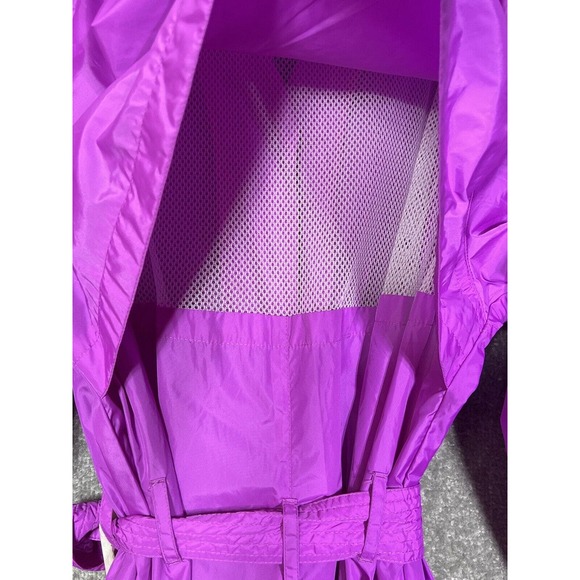 Vintage Woolrich Full Length Windbreaker Rain Trench Coat Womens Size M Fuchsia - Picture 9 of 12
